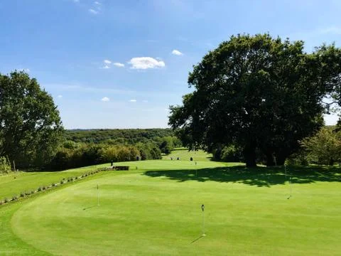 Landscape view of golf course Stock Photos