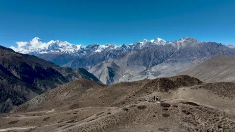 Landscape view of himalaya range in Mustang, Nepal. Stock Footage 288596294