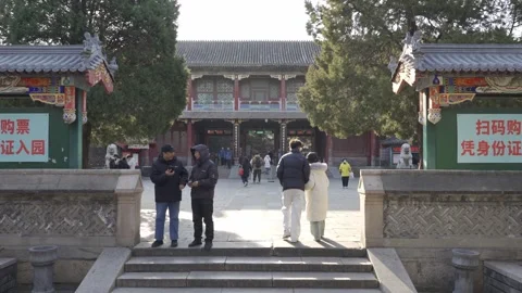 Landscape view inside Beijing Summer Palace with creative art of Chinese la.. Stock Footage 335582083