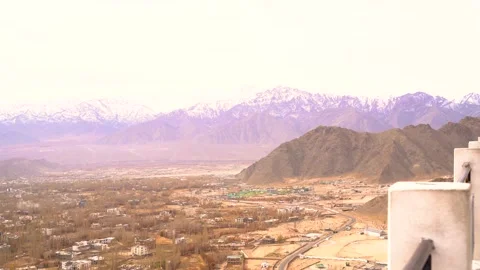 Landscape view of Leh, Leh city is located in the India 動画素材 145964591