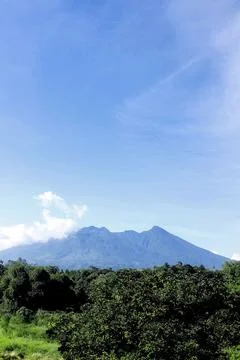 Landscape view of Mount Salak Stock Photos