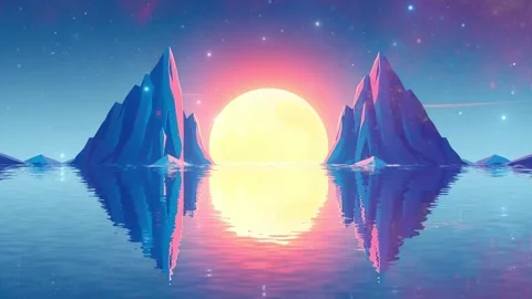 Landscape view: Mountain Illustration Video stock 304254970