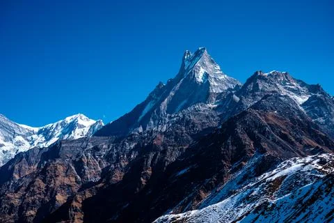 Landscape view of Mountain range in Mardi. Stock Photos