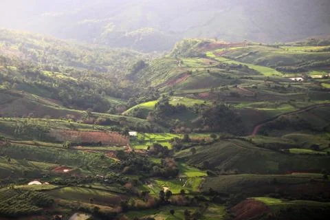 Landscape view of mountain range Stock Photos