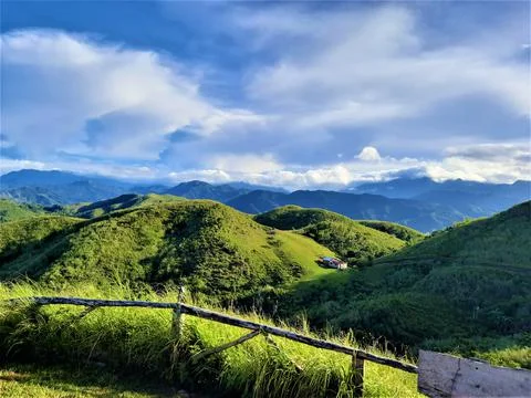 Landscape View of Mountains Stock Photos