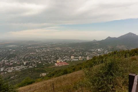 Landscape view from the observation deck of Mount Mashuk on the city of Pyati Stock Photos