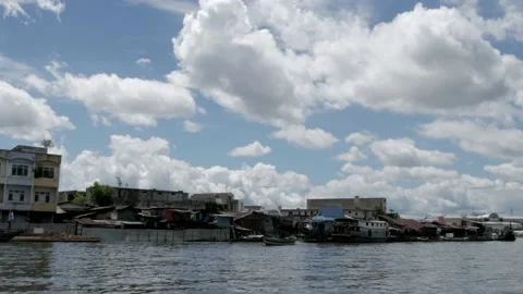 Landscape view of old traditional dock of logistics supply Stock Footage 132602430