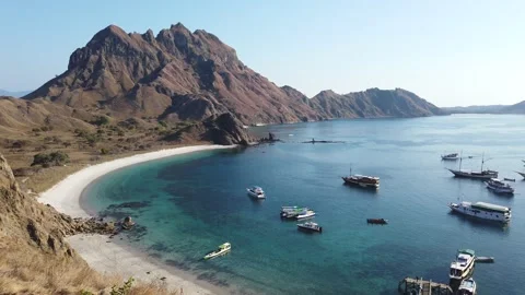 Landscape view at Padar island Stock Footage 149281049