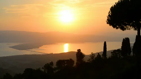 Landscape view from the panoramic road around Monte Argentario, Italy Video stock 54989795
