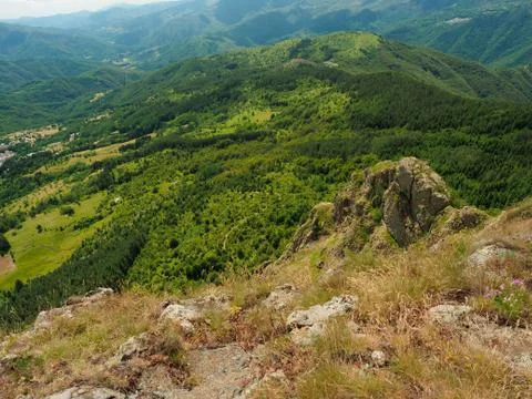 Landscape view from a peak Stock Photos