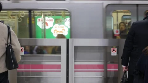 Landscape view at platform train station with passenger waiting for arrivin.. Stock Footage 313039537
