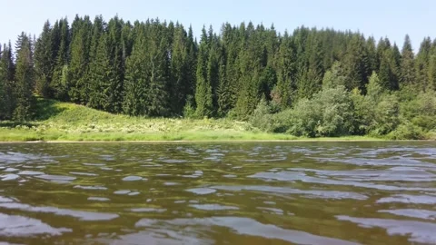 Landscape view of the river and forest Stock-Footage 138133537