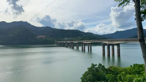 Landscape View of Road Bridge Overpass Tasik Banding at Royal Belum Rainforest Stock Footage 291925863