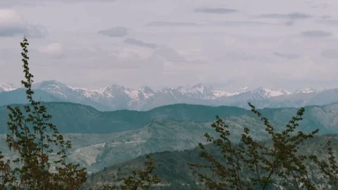 Landscape view of the snowy Alps Video stock 69161852