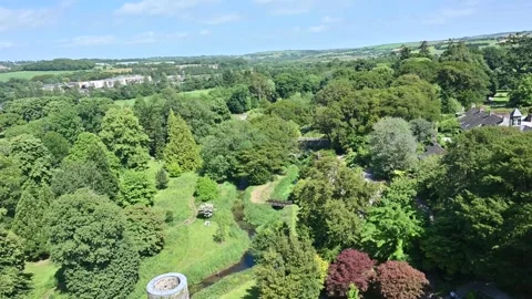 Landscape view from St Finbar's Cathedral in Cork Video stock 278893623