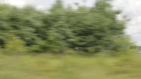 Landscape view from the train window. Video stock 92607563