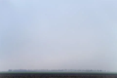 Landscape view with very low angle horizon, copy space in sky Stock Photos
