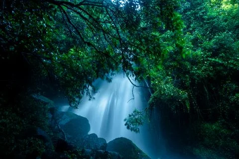 Landscape view of waterfall in Kathmandu. Stock Photos