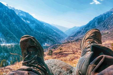 Landscape view which covers the valley  Stock Photos