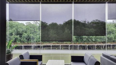 Landscape view from the window for relaxing time Foto stock