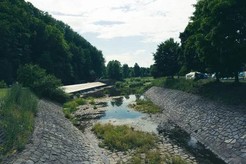 Landscape view without river. Stock Photos