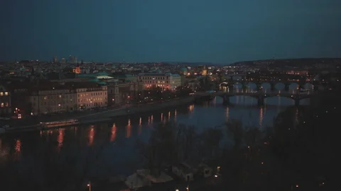 Landscape with Vltava river Stock Footage 194580236