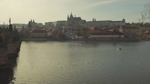 Landscape with Vltava river Stock Footage 200035331