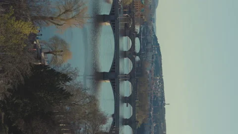 Landscape with Vltava river Video stock 200035518