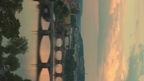 Landscape with Vltava river Stock Footage 205470872