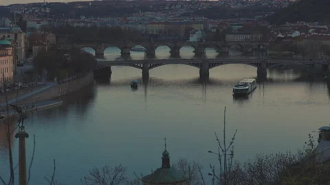 Landscape with Vltava river Video stock 211401489