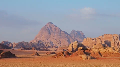 Landscape of Wadi Rum, Jordan Stock Footage 101866584