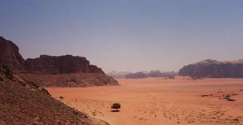 Landscape of Wadi Rum Stock Photos
