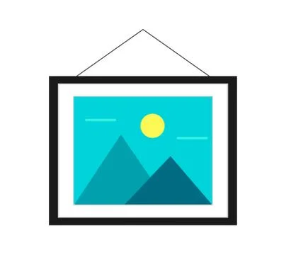 Landscape Wall Frame. Vector Illustration Stock Illustration