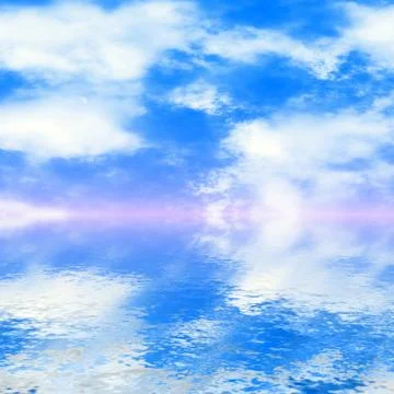 Landscape water background Stock Illustration