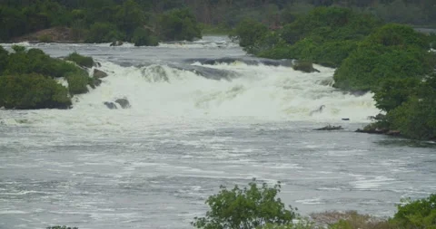 Landscape Waterfall Close Uganda Stock Footage 134535640