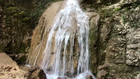 Landscape of the waterfall Vídeos de archivo 308107584