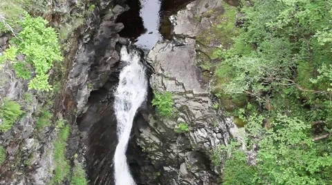 Landscape with waterfall in the mountains Stock Footage 40922032