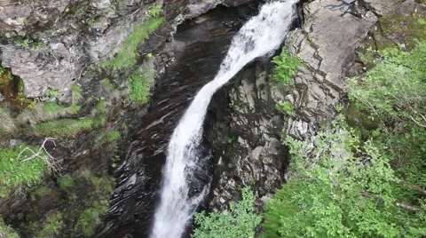Landscape with waterfall in the mountains Stock Footage 40922039