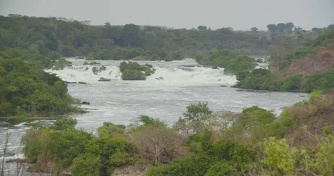 Landscape Waterfall Uganda Stock Footage 134535647