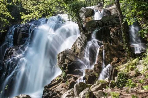 Landscape with waterfalls Stock Photos