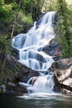 Landscape with waterfalls Stock Photos