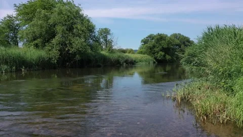 The landscape of the Werra Valley between Hesse and Thuringia at Herleshausen Stock Footage 156352217