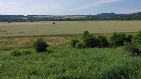 The landscape of the Werra Valley between Hesse and Thuringia at Herleshausen Stock Footage 156352858