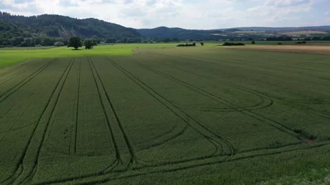 The landscape of the Werra Valley Video stock 156728526