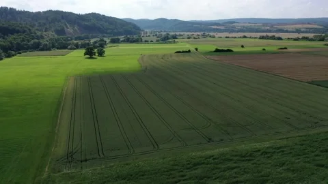 The landscape of the Werra Valley Video stock 156732698