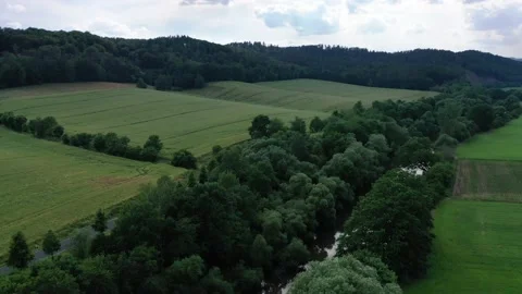 The landscape of the Werra Valley Video stock 156732991