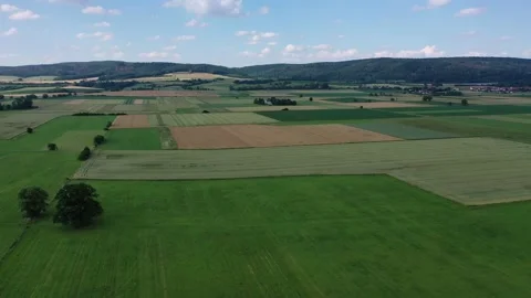 The landscape of the Werra Valley with the Werra River Video stock 156731301