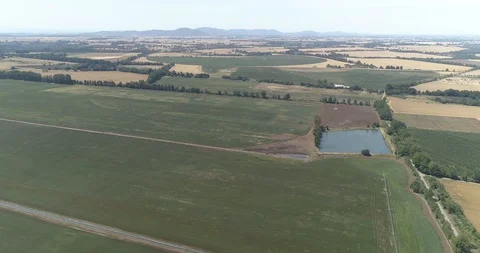 Landscape of wheat fields Stock Footage 124858288