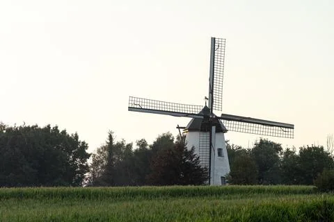 Landscape whit an old windmill Foto stock