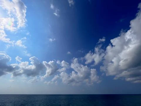 Landscape of white cloud in blue sky Stock Photos